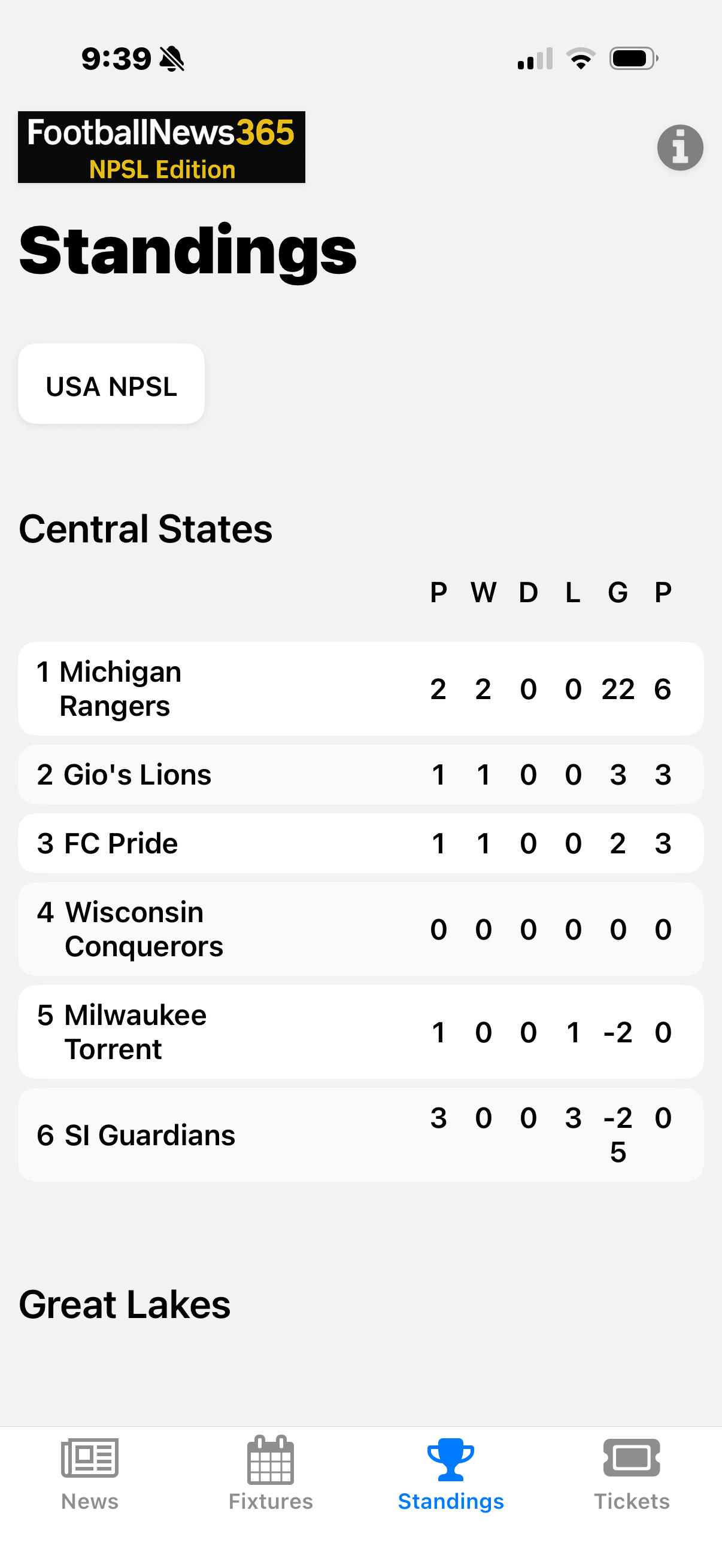 FN365 NPSL Edition app screen