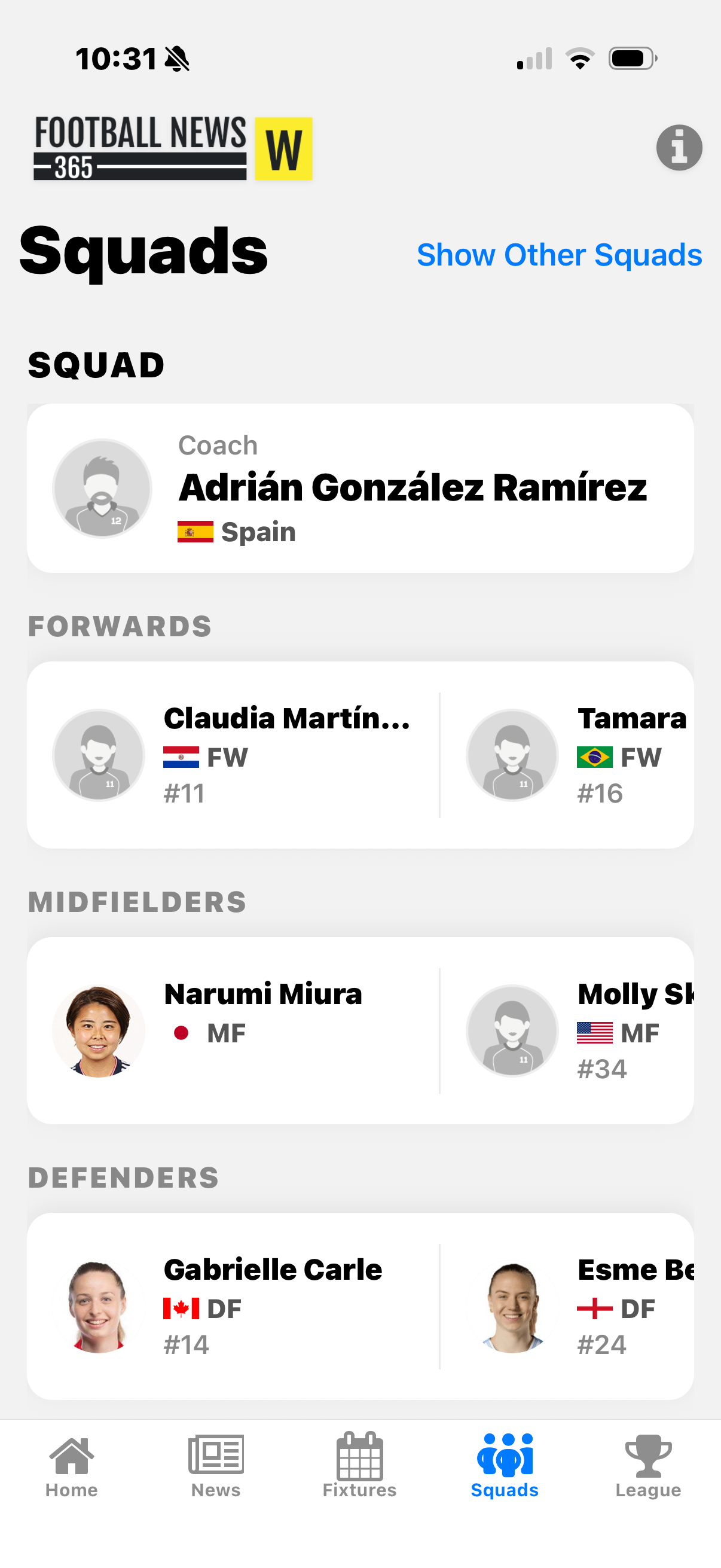 FN365W squad screen